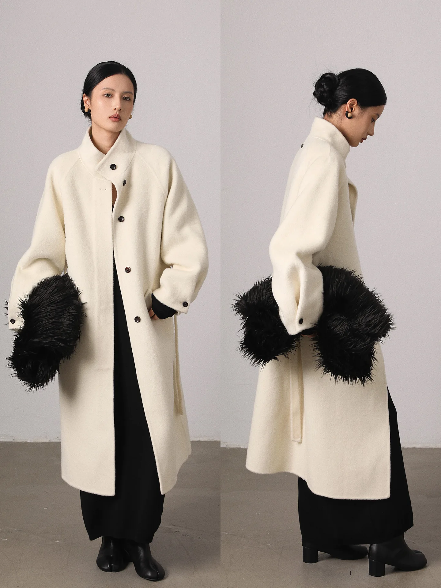 

Пальто Vimore из двусторонней шерсти серии Warm Winter, средней длины, элегантное, для повседневной носки, с длинными рукавами