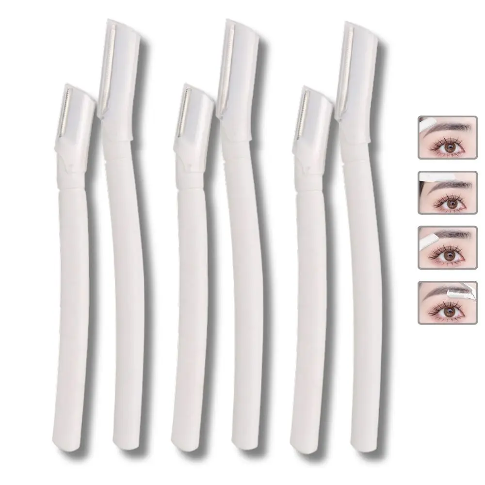 Rasoio sopracciglia in acciaio inossidabile con pettine, strumento professionale di bellezza per la depilazione per donne e uomini