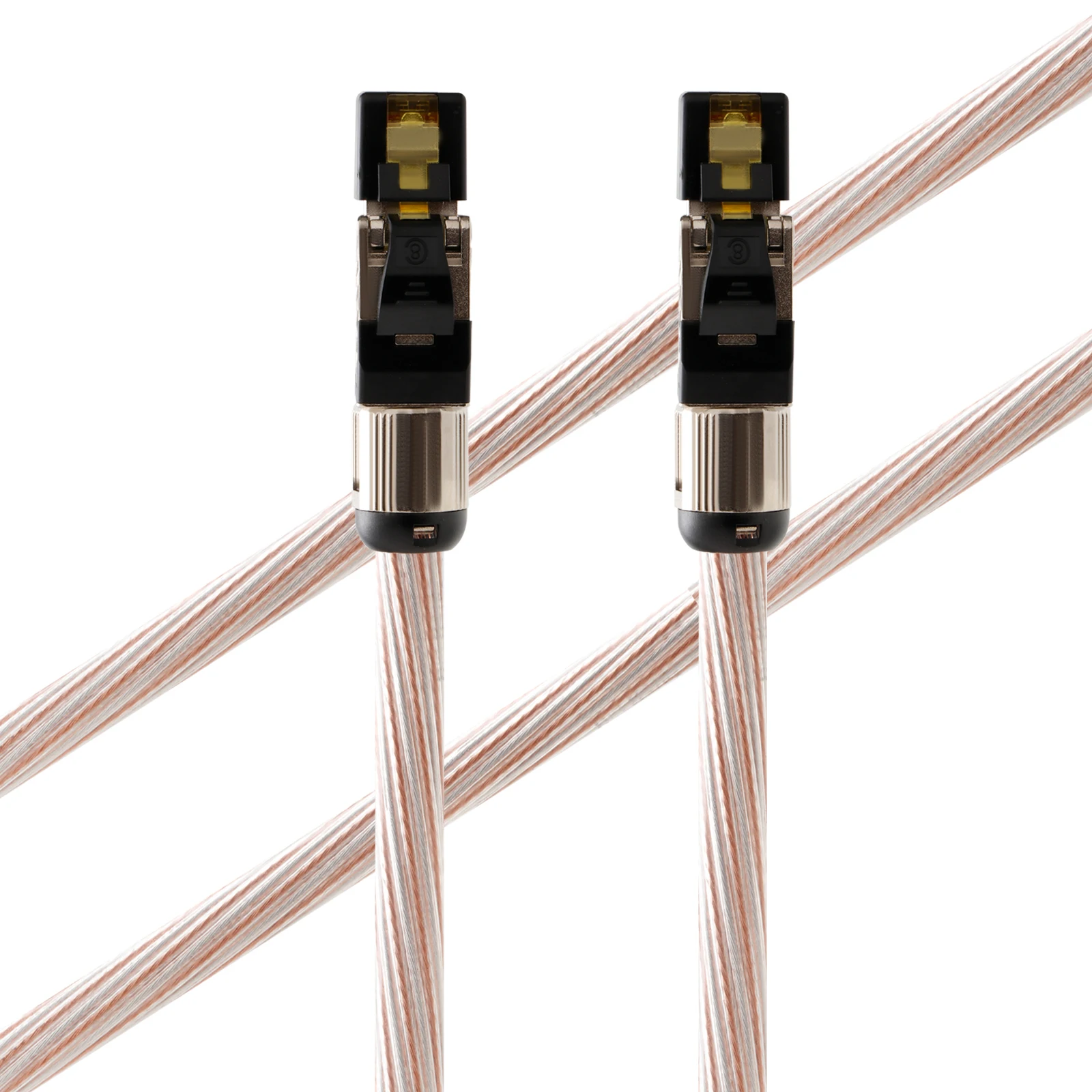 Preffair High Quality Cat8 Network Cable HiFi OCC Copper Silver Mixed Laptop, Computer, Router Ethernet Cable