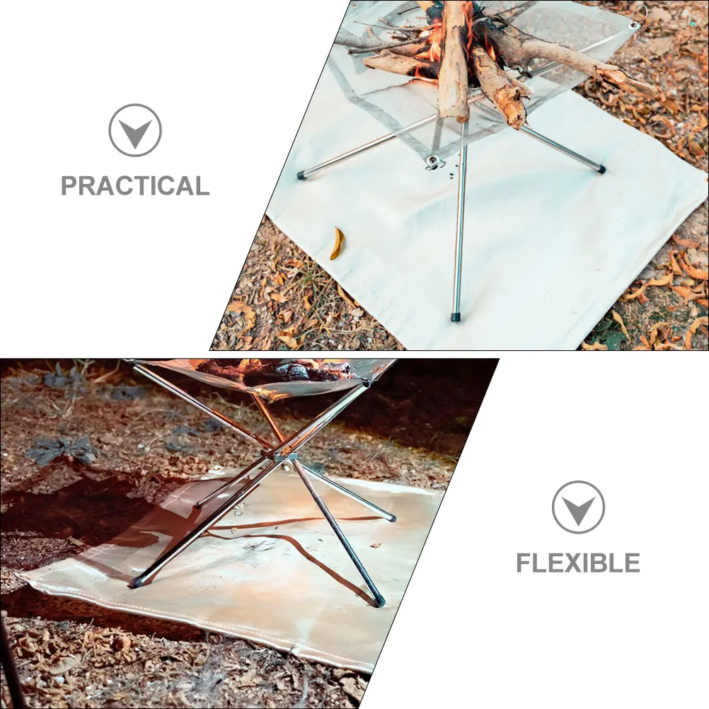 

1 set 1 Set Camping Grill Fireproof Blanket Fiberglass Heat Resistant Mat Outdoor Bbq Fire Blanket For Home Deck Floor