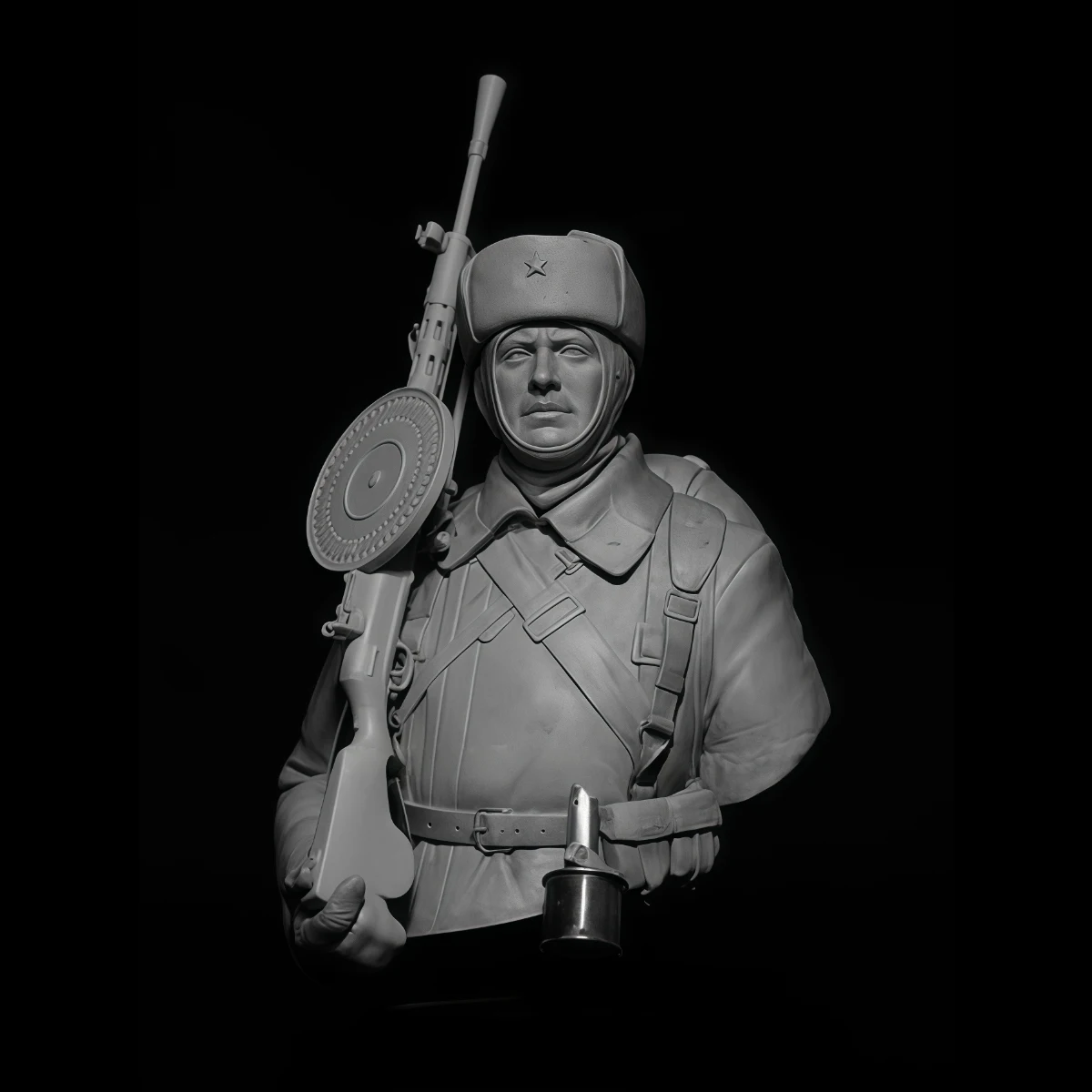 

Комплект неокрашенной модели из смолы 1/10, военная тема, бюст советского кулемета в разобранном и неокрашенном виде GK, 1788R