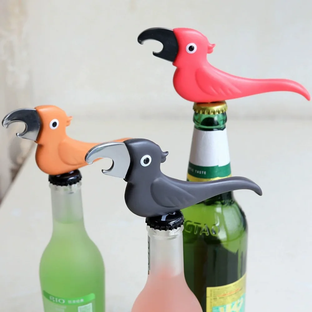 Creative Parrot Shape Multitool Beer Bottle Opener Heavy Duty Can Opener Magnetic Lid Lifter Kitchen Gadget Bar Accessories