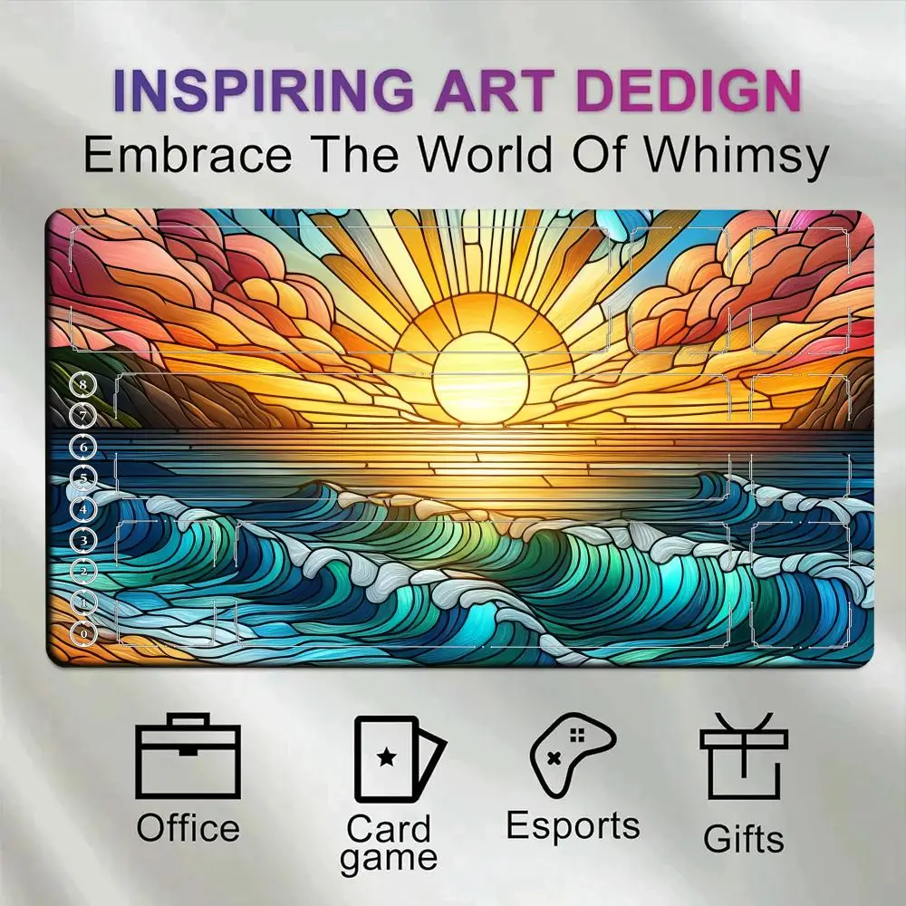 

Scenery Magic mousepad Anime Card mats Diy Runes Battlefielded Kaisa Card Battle Mat Single Player Board Game Battle playmat LOL