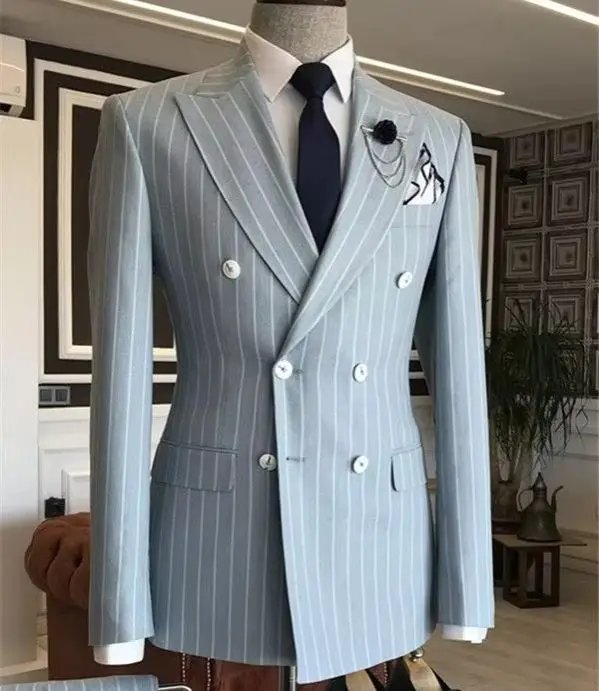 Single Breasted Mens Grey Windowpane Check 2 Pieces Plaid Suit Slim Fit Jacket Blazer Pants Set Business Banquet Customized