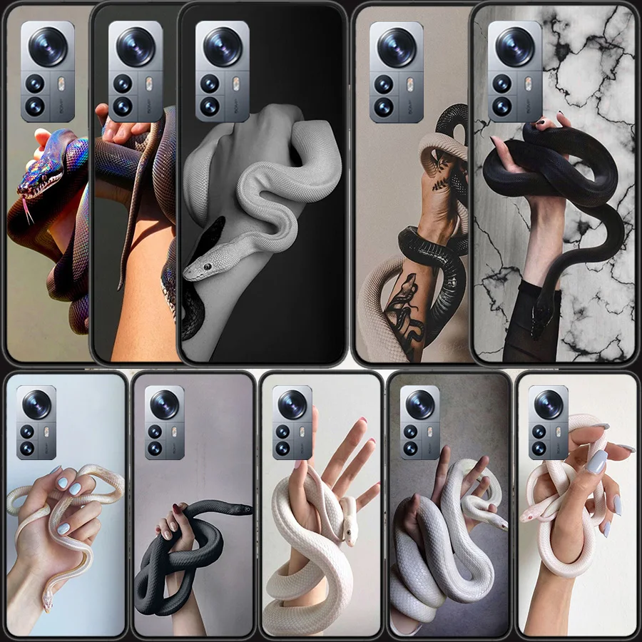 Poisonous Snake on The Ppalm of Beauty Phone Case For Xiaomi Mi 13 12 11T 10T 12T Pro 12X 11i 11 Ultra 10 Lite 5G 9 8 6X 5X A1 A