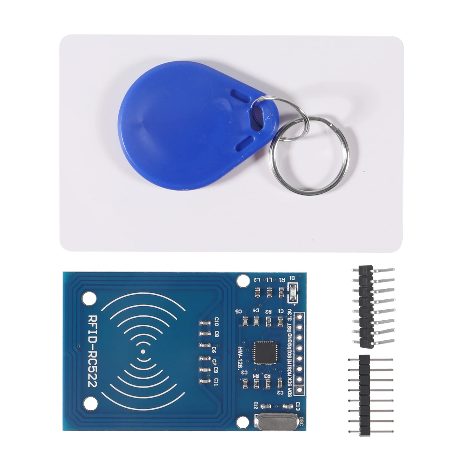 5 sztuk zestaw RFID Mifare RC522 moduł czytnika RFID z białą kartą S50 i breloczek do Arduino Raspberry Pi