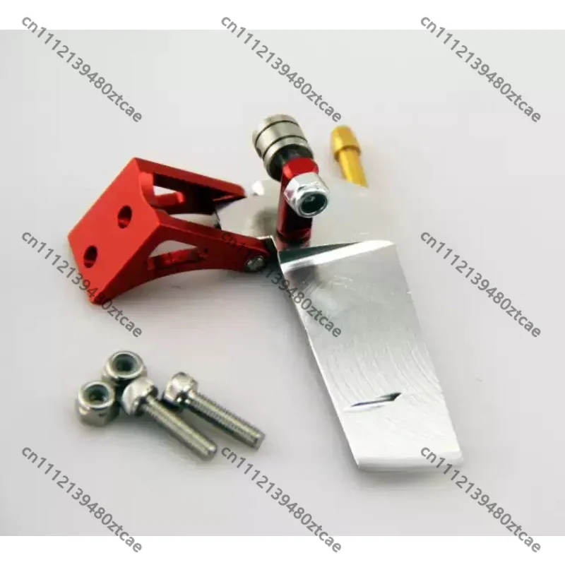 RC Model Speed Boat 52mm Metal Water‑Absorbing Rudder With Water Suction Hole, Modification Part For Small Electric RC Boat