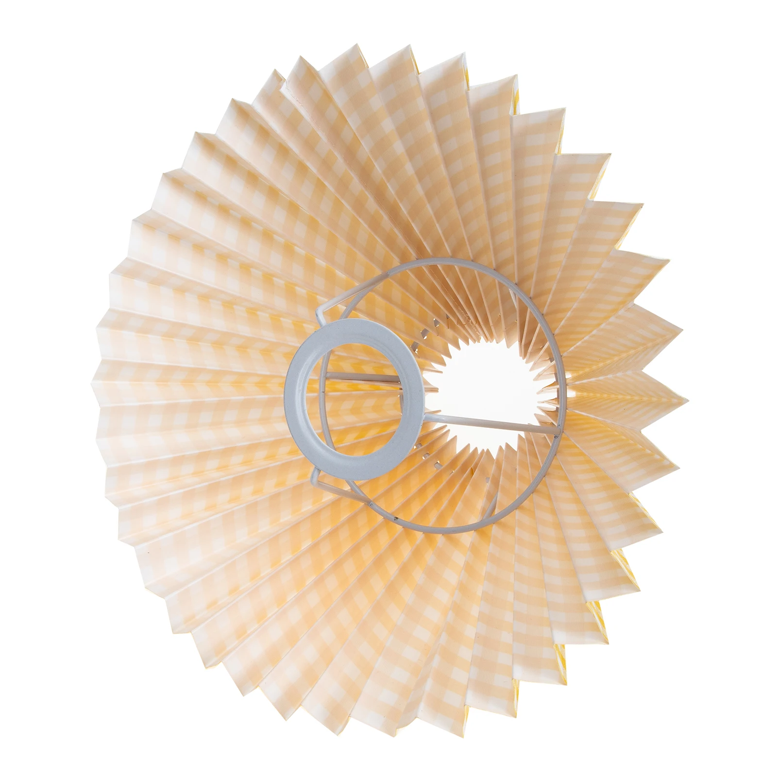 

Pleated Round Lampshade Vintage Cloth Drum Cover Small Table Light Shades E27 Dustproof Foldable Bedroom Lampshades