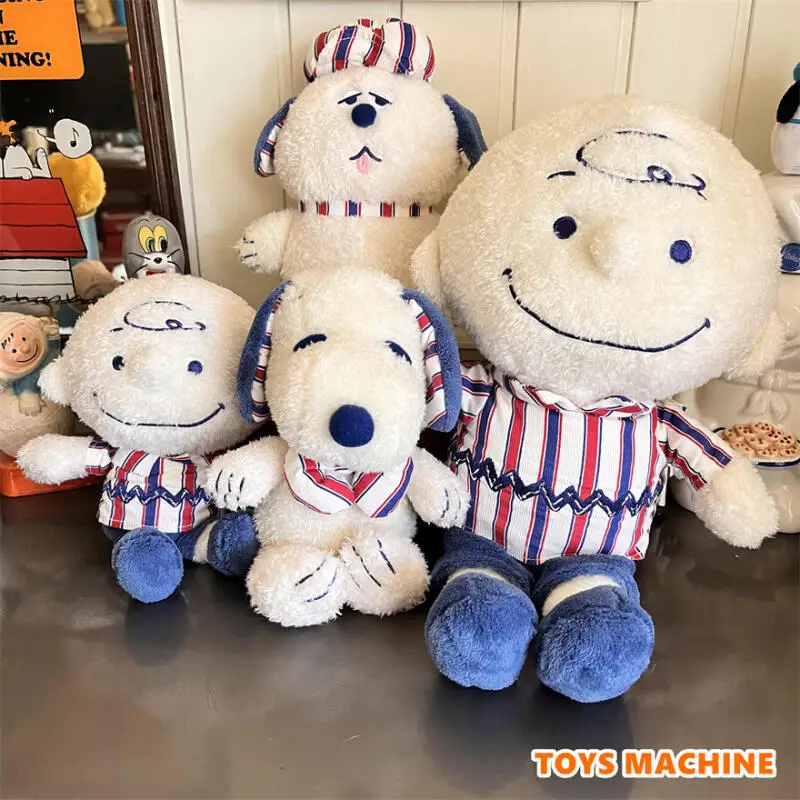 

Snoopy Plush Toy Kawaii Cartoon Japan Buyback Last Order Charlie Snoopy Olaf Red Blue White Striped Doll Room Decoration Gift