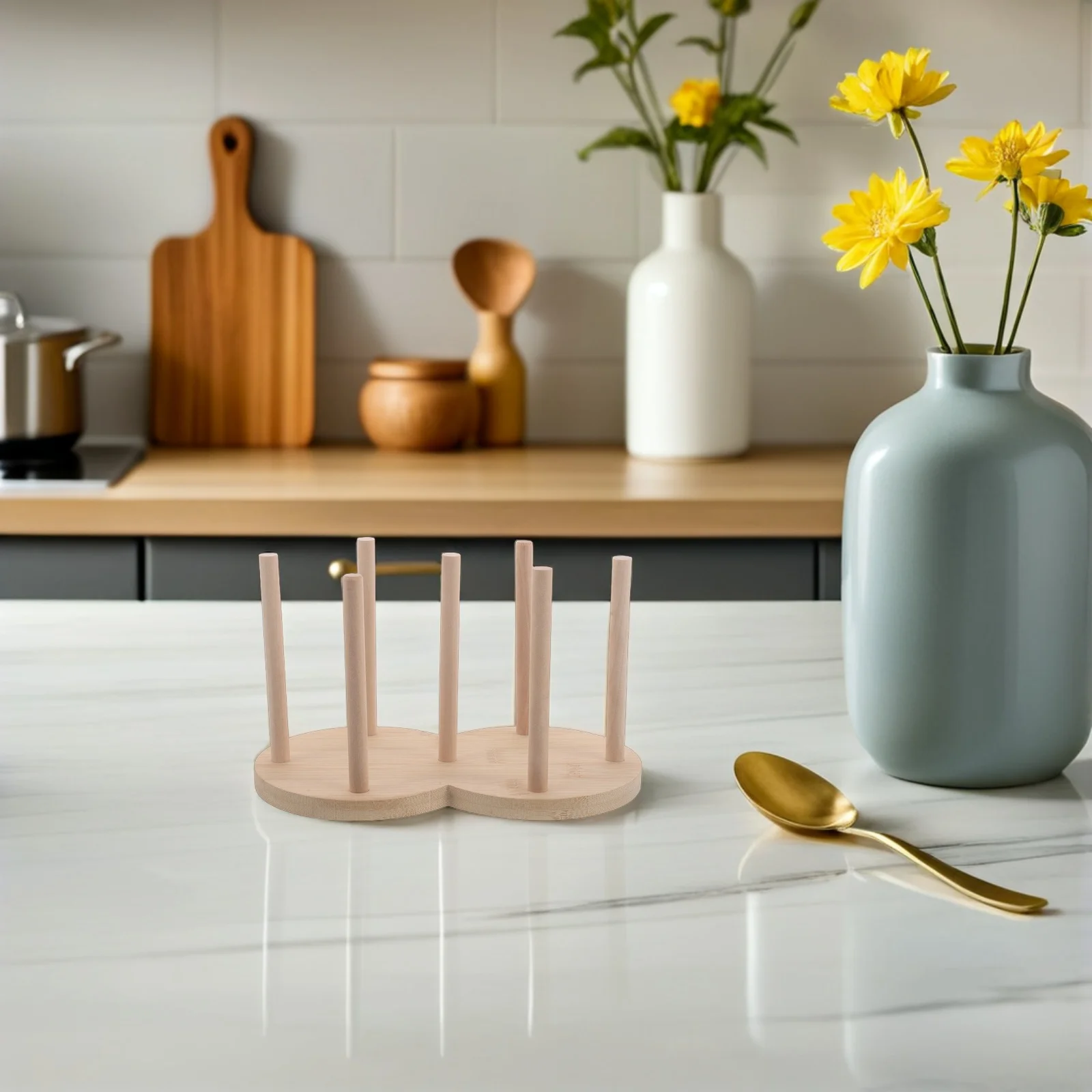 

2Pcs Glass Fermentation Stones Organizer Bamboo Kitchen Storage Rack Countertop Pickling Supplies Storage Fermenting Glass