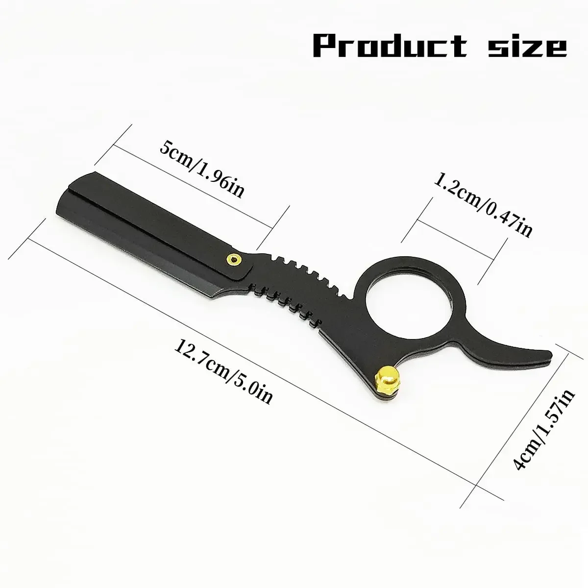Maquinilla de afeitar Manual para pulgar, afeitadora de cejas y barba con borde recto, afeitadora de depilación para hombres, recortadora de peluquero, cuchillas reemplazables