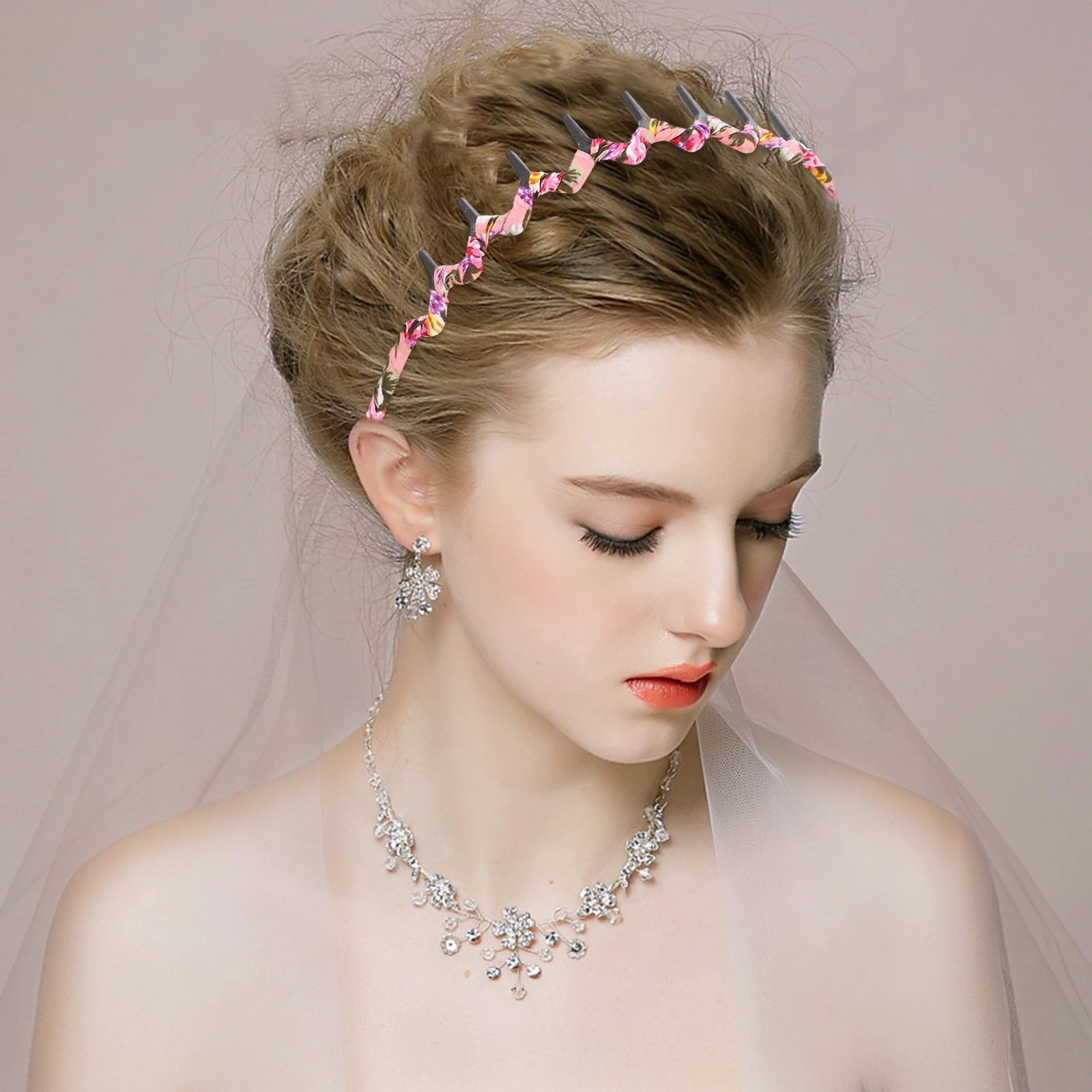 

9 Pcs Headbands Women Hair Accessories Stretchy Teeth Design Non Slip Spiky Plastic Hoops Hairbands Practical Aesthetics