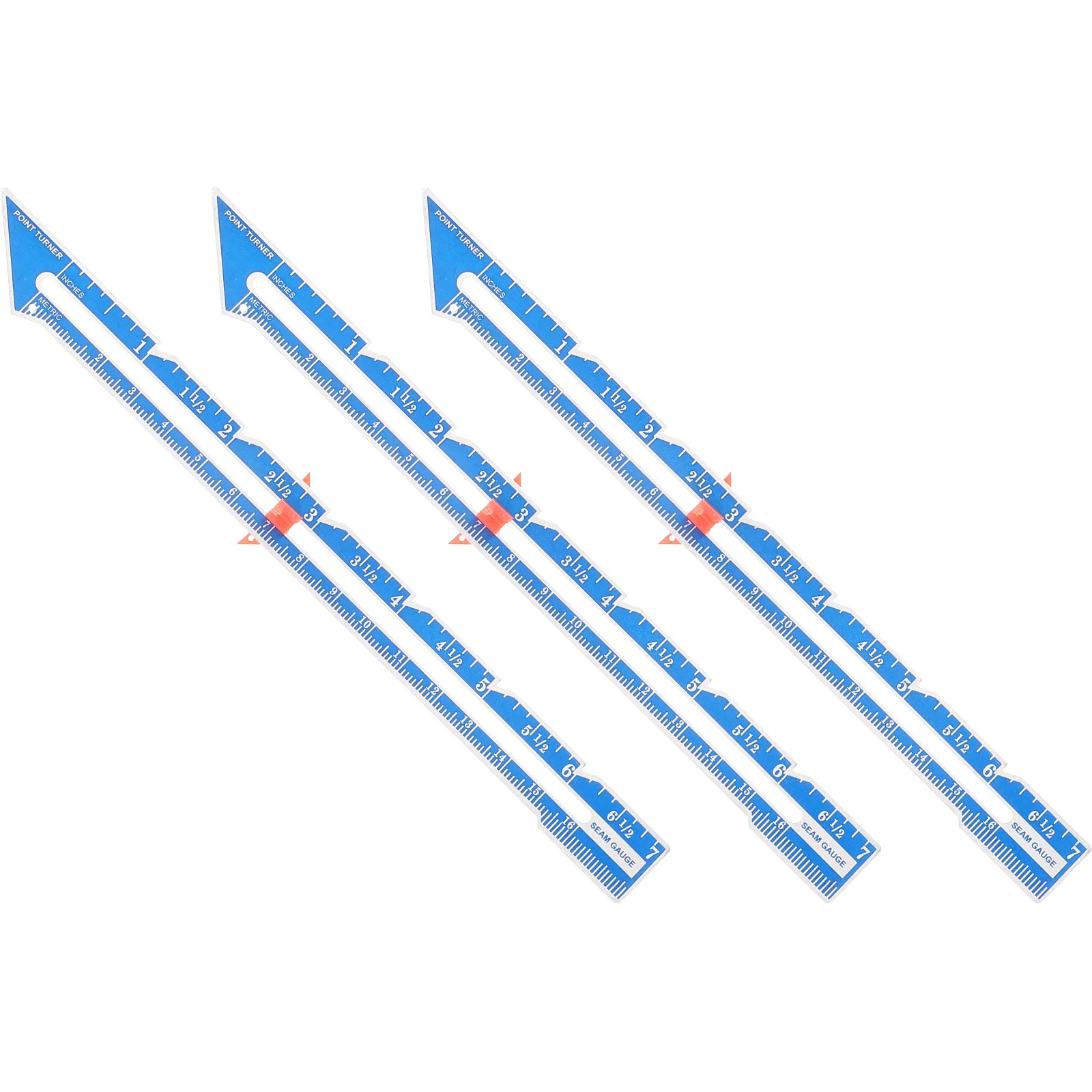 3 個の縫製ゲージ使いやすい生地定規キルティング初心者用品裾の深さボタン間隔 DIY クラフトツール