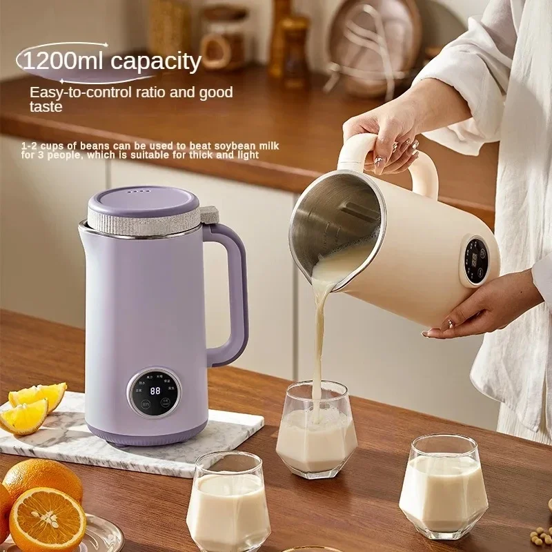 

2024 New 1000ML Mini Soybean Milk Machine Automatic Heating Food Blender Intelligent Home-Use Wall Breaking Rice Paste Mixer