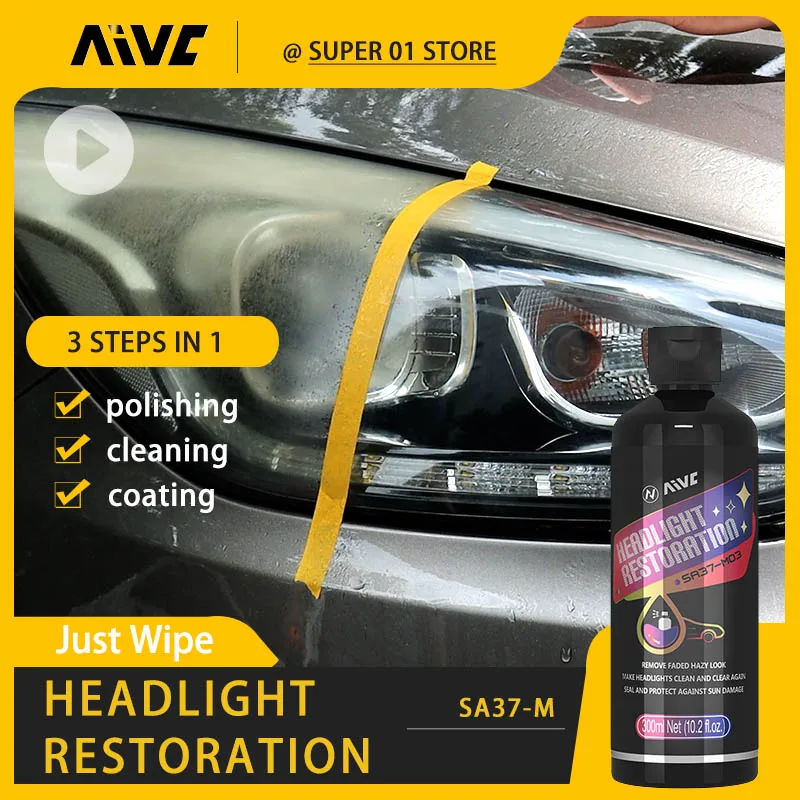 Headlight Restoration Aivc Headlight Lens Restorer And Protectant Polisher Car Cleaning Repair Coating Oxidize Yellow Car Light