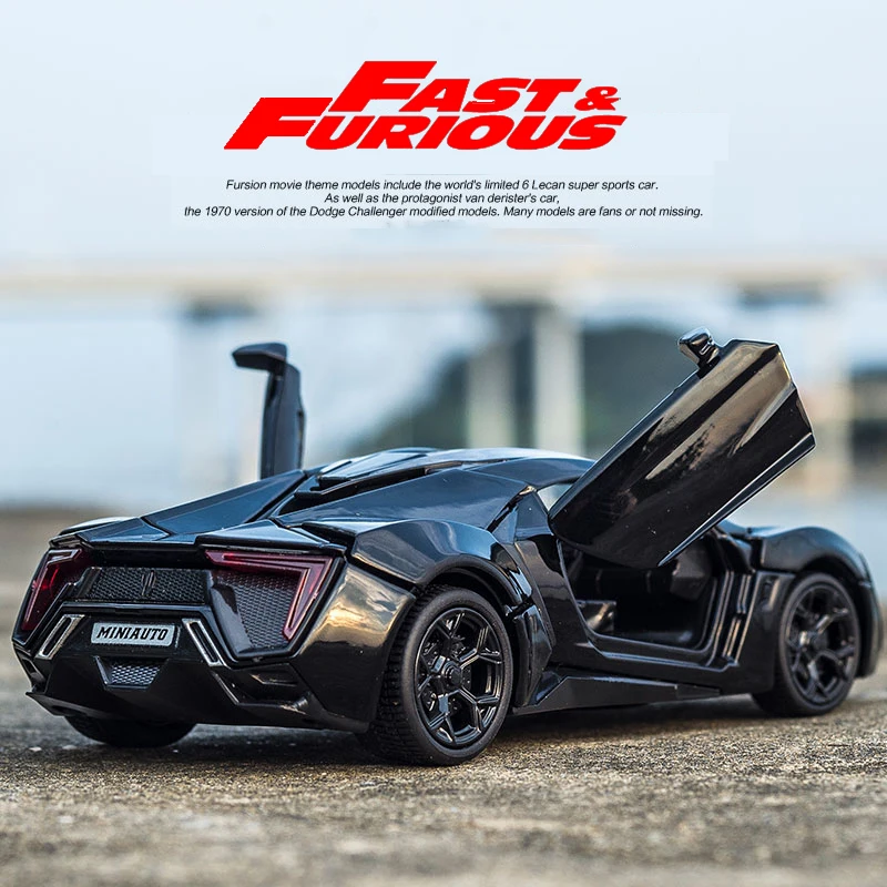 1:32 Lykan Hypersport Alloy Car Model Diecasts & Toy Vehicles The Fast & Furious Toy Car Collection Toys for Children Kids Gifts