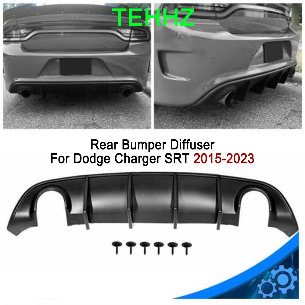 

Rear Diffuser Bumper Valance Lip PP For Dodge Charger SRT 15-23 Accessory Auto Exterior Modification Parts R/T 392 & SRT 17-18
