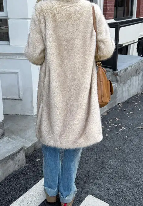 

Женское пальто 2024, осенне-зимняя мода, новейший хит продаж, стильное повседневное элегантное плюшевое пальто с длинными рукавами для женской одежды