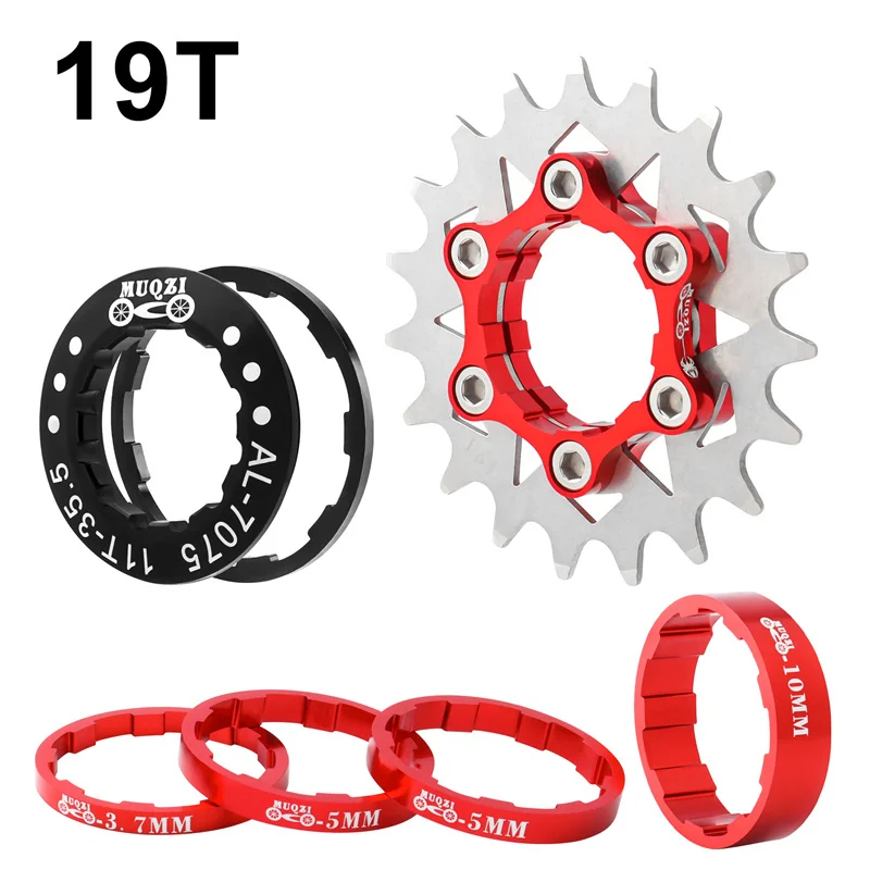 MUQZI Single Speed Cassette Cog 12T 13T 14T 15T 16T 17T 18T 19T 20T 21T 22T Fiets Cassette Conversie Kit