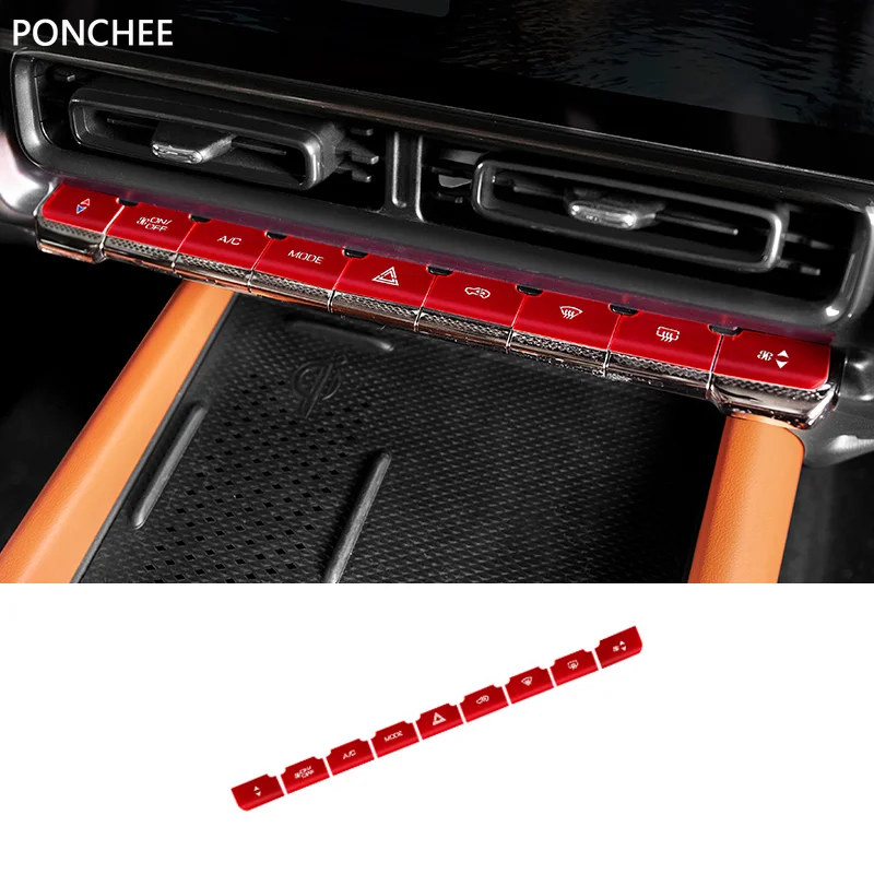 

Для Haval H9 MKII 2nd 2024-2025 наклейки на кнопки кондиционера из алюминиевого сплава устойчивые к царапинам и износостойкие автомобильные принадлежности