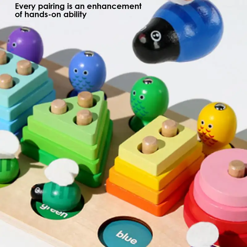 ของเล่นเพื่อการศึกษาจัดเรียงและจัดเรียงของเล่นตัวต่อแบบ Montessori บล็อกปริศนาเพื่อการศึกษาของขวัญที่ดีที่สุดสำหรับเด็กผู้หญิงเด็กผู้ชาย