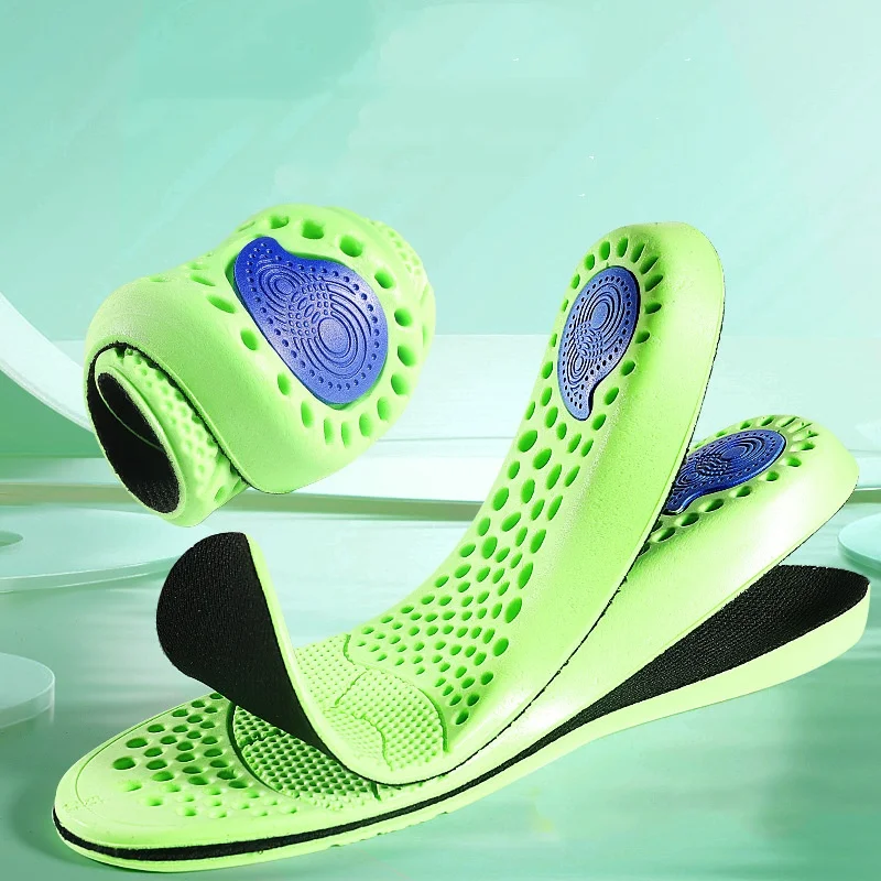 Sports Insoles Sweat-absorbing Odor-proof Breathable Super Soft Thickened Shock-absorbing Latex Air Cushion