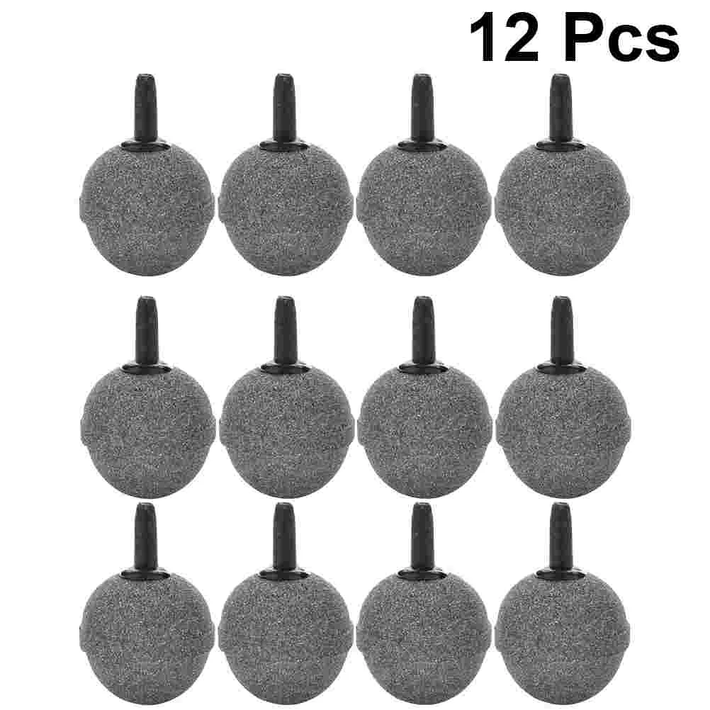 

12Pcs 20 x20mm Durable Round Air Stone Mineral Bubble Diffuser Airstones for Aquarium Fish Tank Pump and Hydroponics