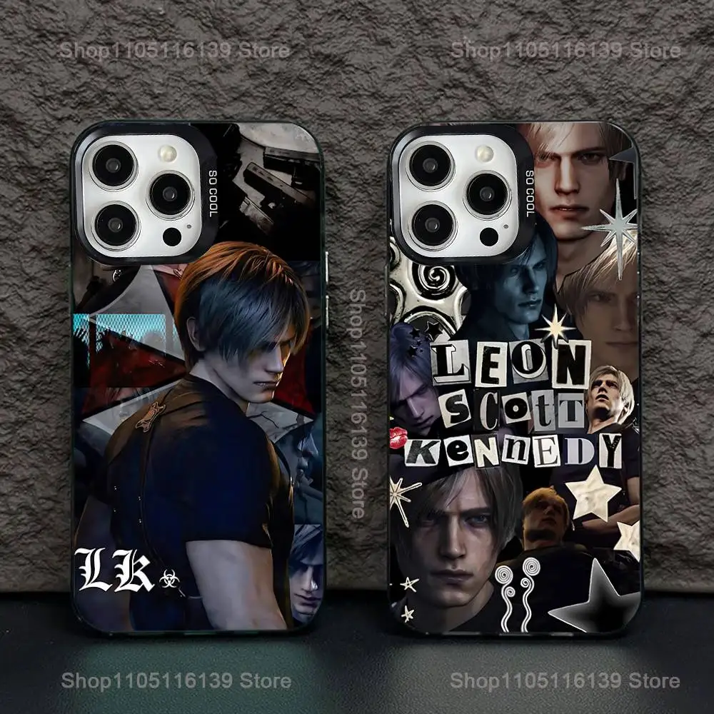 

L-Leon Scott K-Kennedy Phone Case For iPhone 16,15,14,13,12,11,Pro,XS,Max,Plus,Mini,SE Black Candy Matte Shockproof Cover