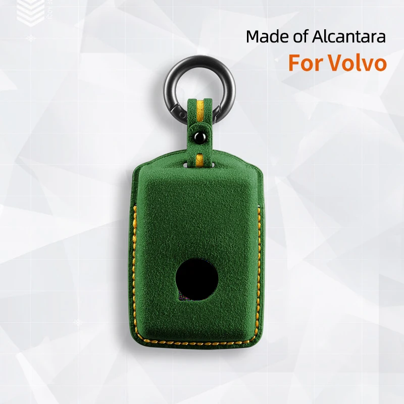 Alcantara For Volvo S90 S60 XC60 XC40 V60 V90 Car Key Case holder Cover Shell Suede Keychain Remote Protector Accessories