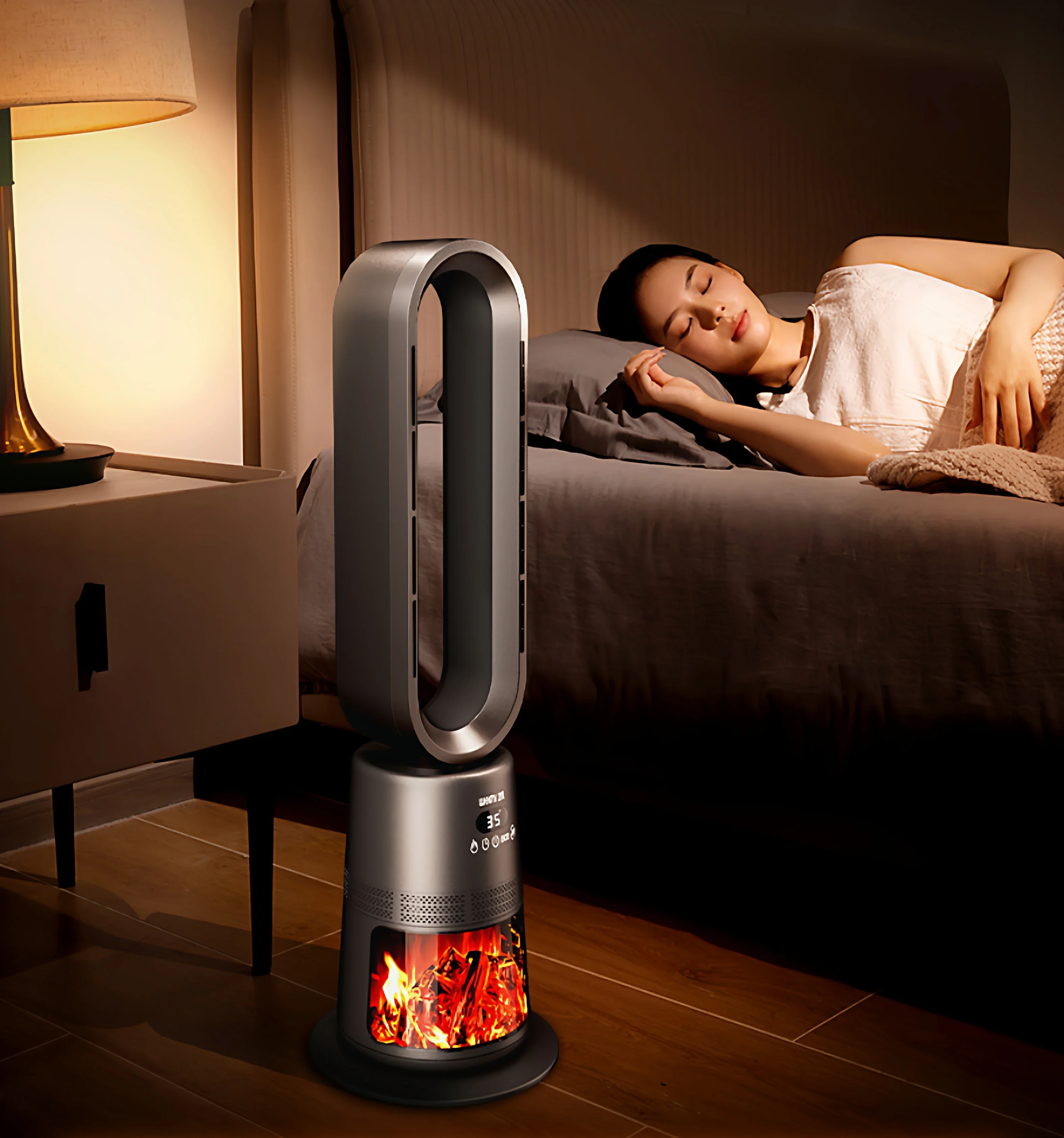 سخان كهربائي من الجرافين 220 فولت 2025 نموذج جديد مروحة دافئة موفرة للطاقة لتدفئة المنزل بالكامل #4