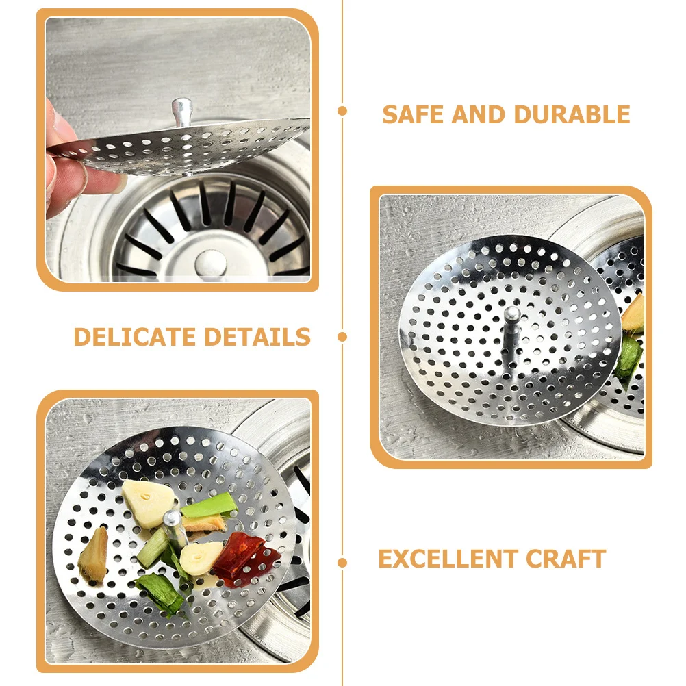

6pcs Sink Filter Stainless Steel Drain Strainer For Kitchen Bathroom Sink Waste Filtration Tool Kitchen Accessories