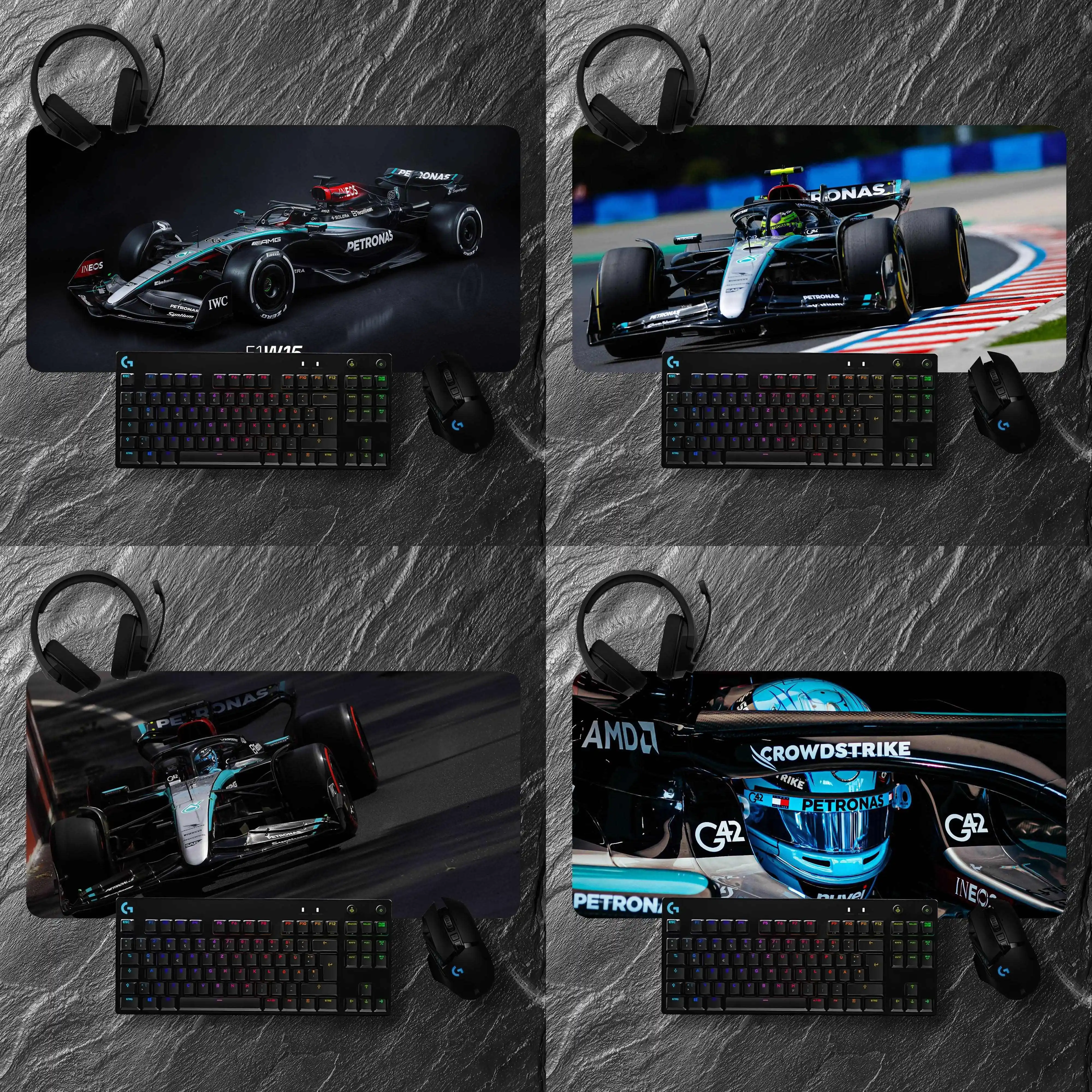 

AMGS Formulas 1 F1 Mouse Pads Non-slip Lockedge Office Student Gaming Accessories Thicken Large Writing Pad Cushion Keyboard Mat