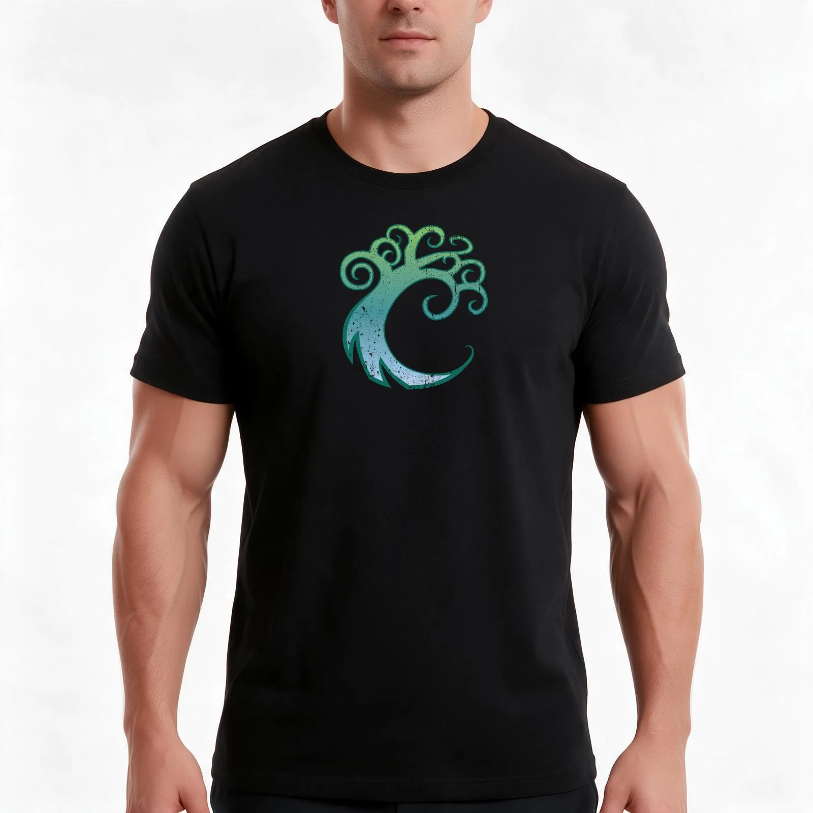 Simic Combine Crest T-Shirt, Summer Casual Cotton Tee, Oversized Streetwear Tops, Vintage Graphic Print, Loose Fit Short Sleeve