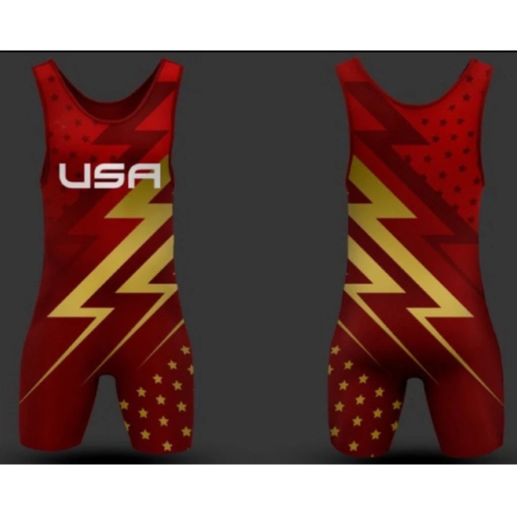 Mens Running Wrestling Singlets Boxing One-piece Weightlifting Bodysuit Bodybuilding Gym Sport Fitness Gymnastics Clothing