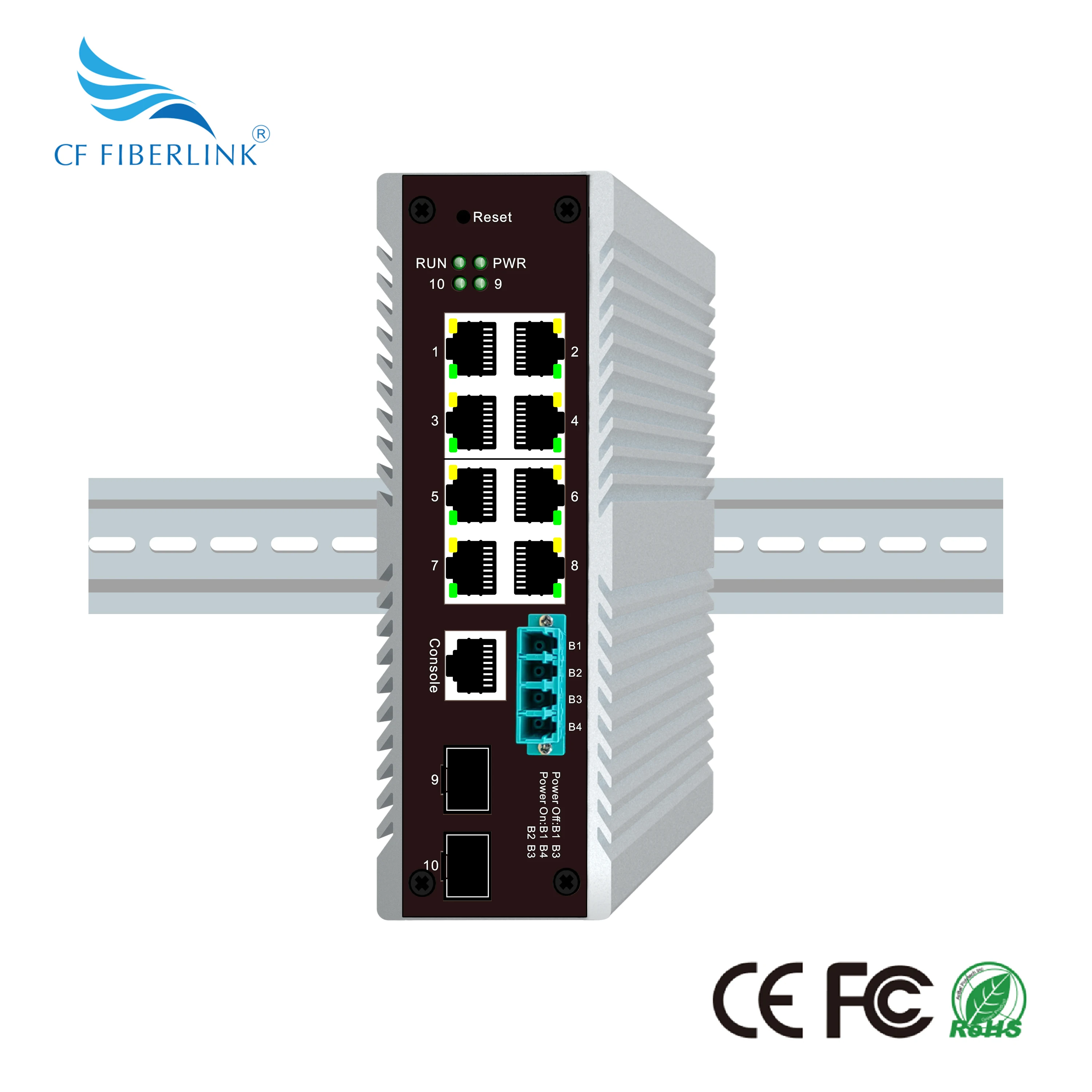 Industrial Switch Din Rail Gigabit - 8포트 RJ45 네트워크 관리 기가비트 2
