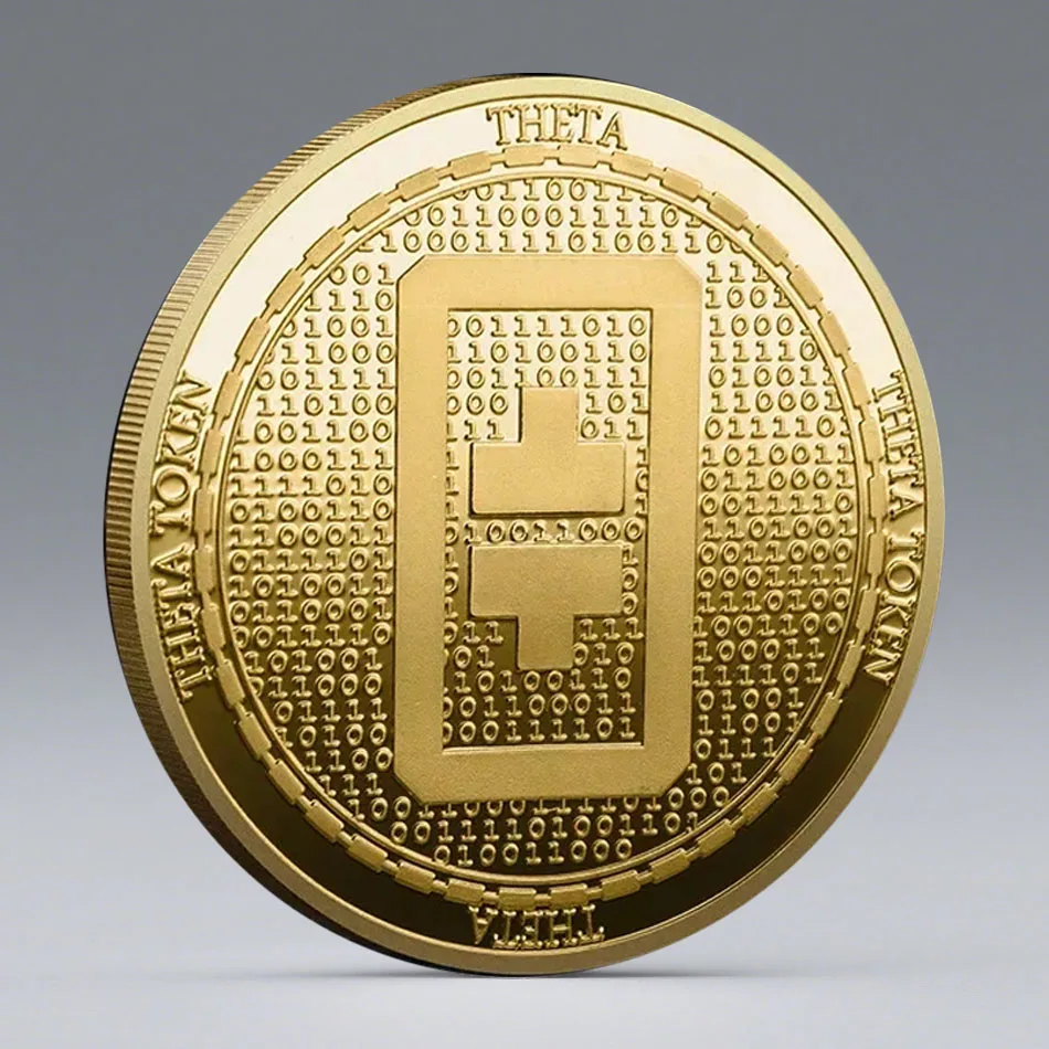 عملات تذكارية جديدة للعملات الافتراضية من ثيتا، عملات معدنية قابلة للجمع مطلية بالذهب #1