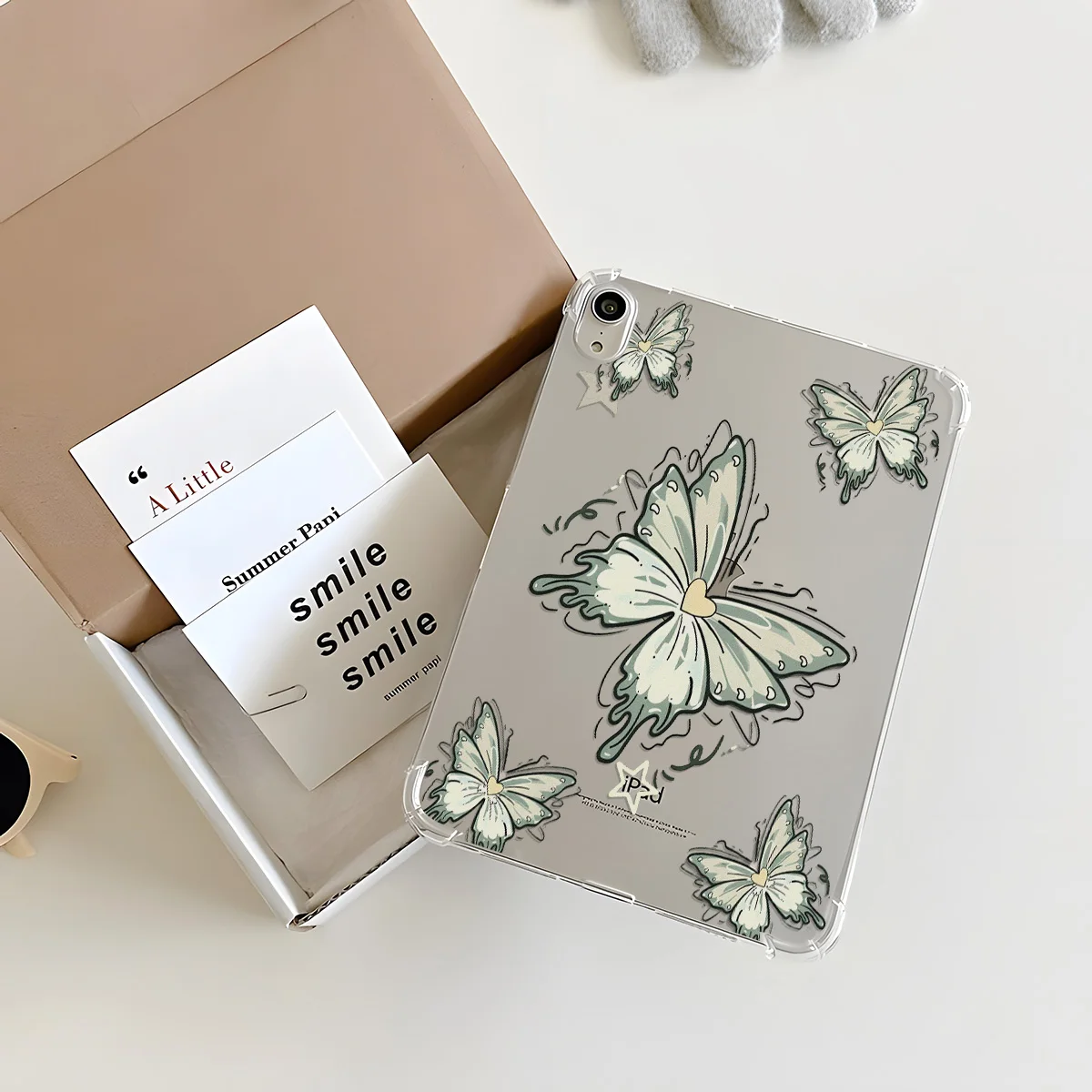 Butterfly Soft Case For iPad Pro 12.9 13 11 inch 9.7 Air 13 11 2 1 iPad 11 10.9 6 5 10.2 4 3 2 Mini 7 6 5 4 3 2 Cover Capa Funda