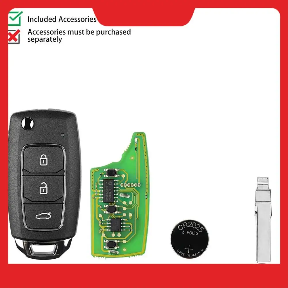 Универсальный проводной дистанционный брелок для Xhorse XKHY05EN, 3 кнопки, для Hyundai Style, аксессуар для ключей VVDI, часть