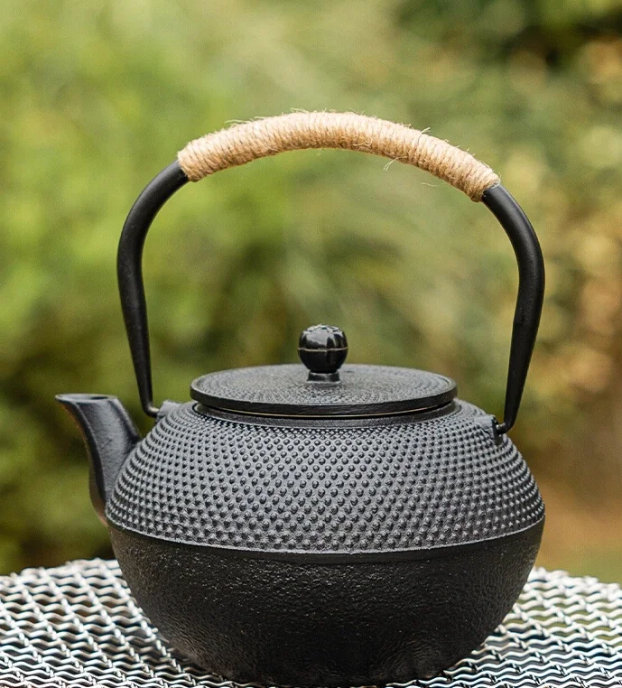 

Cast iron teapot fireplace boiling teapot carbon fire open flame boiling kettle kettle outdoor boiling tea stove tea set iron