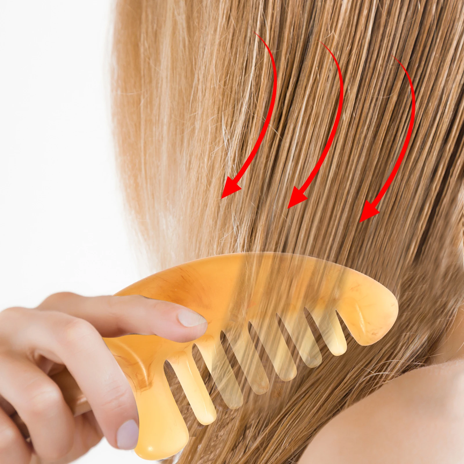 

Массажная расческа из смолы, расческа для волос с широкими зубьями, прочный антистатический массажер для кожи головы, инструмент для массажа головы, ускоряющий кровообращение волос