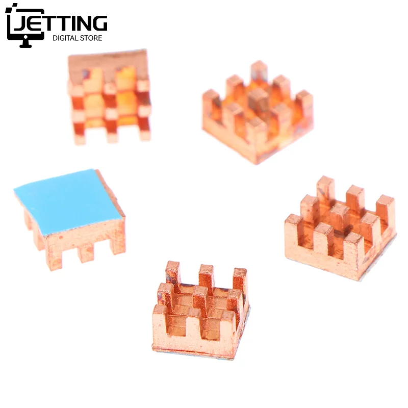 

5 шт., радиатор из чистой меди, радиатор-кулер для Raspberry/Banana Pi, электронный 3D-принтер CHIP IC MOS с термопрокладкой