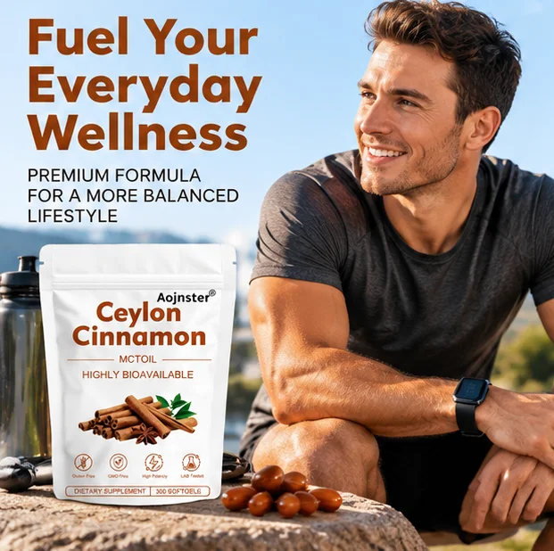 Highly Bioavailable Ceylon Cinnamon MCT Oil Softgels, Support Antioxidant Wellness, Gluten & GMO Free, Lab Tested, 300 Count