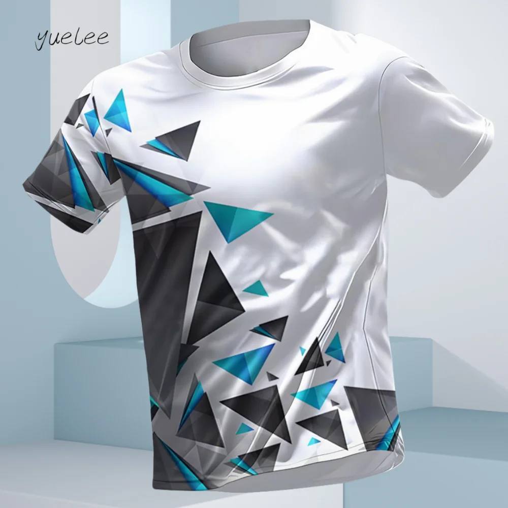 Summer Men's T-Shirt Breathable Running Fitness Sports Men Short Sleeve T-Shirt Casual O Neck Oversized T Shirt Daily Men's Tops image 6