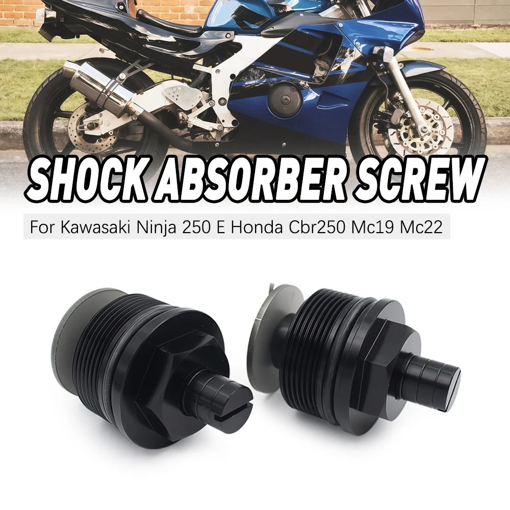 Motorcycle For Honda CBR250 MC19 MC22 For Kawasaki Ninja 250 Front Shock Absorber Screw Fork Cover Cap Preload Adjusters Bolts