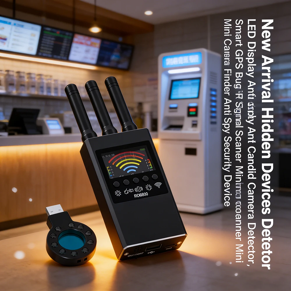 

New Arrival Hidden Devices Detector LED Display Anti Candid Camera Detector，Smart GPS Bug RF Signal Scanner Mini Camera Finder A