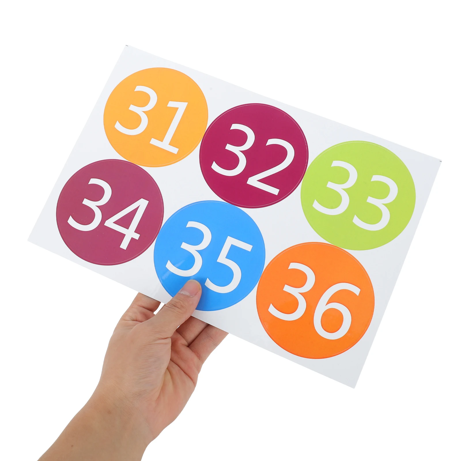 

6pcs Large Number Floor Stickers Pvc Waterproof Adhesive Numbers For Classroom Line-Up Spots School Kindergarten Home Education