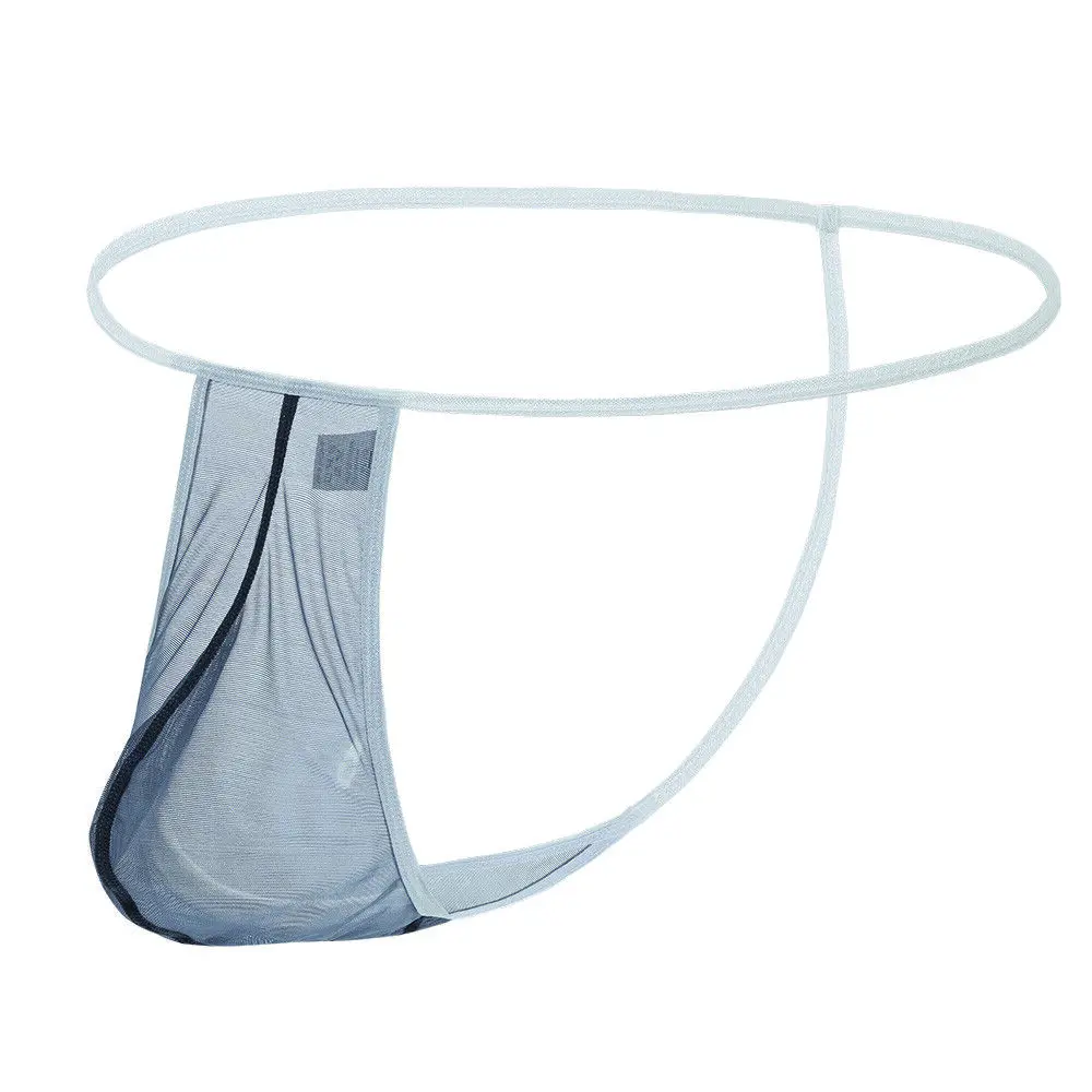 Zonbailon Men's Jockstrap Comfortable Thongs Mesh See Through Underwear G-Strings