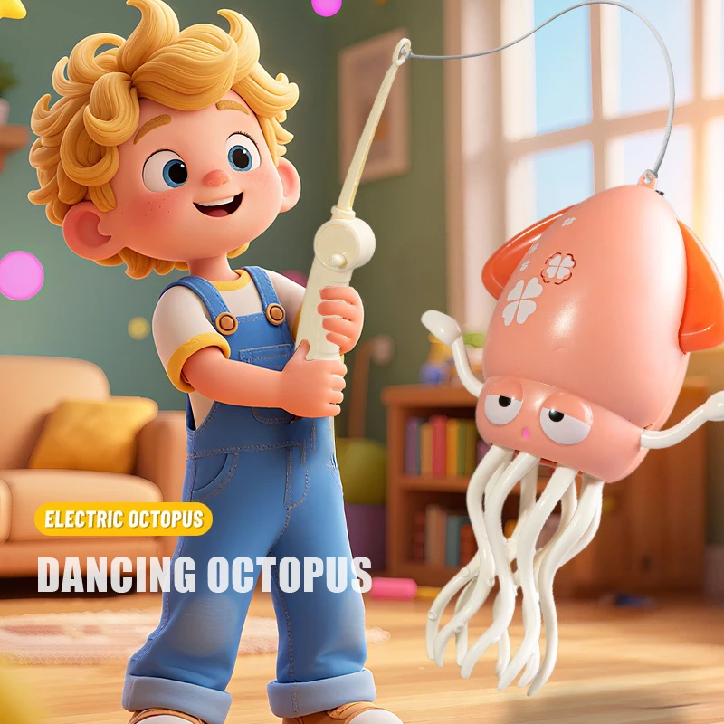 Electronic Dancing Squid Toys With Lights Music Dacing Octopus Education Toddler Baby Interactive Development Toys Birthday Gift