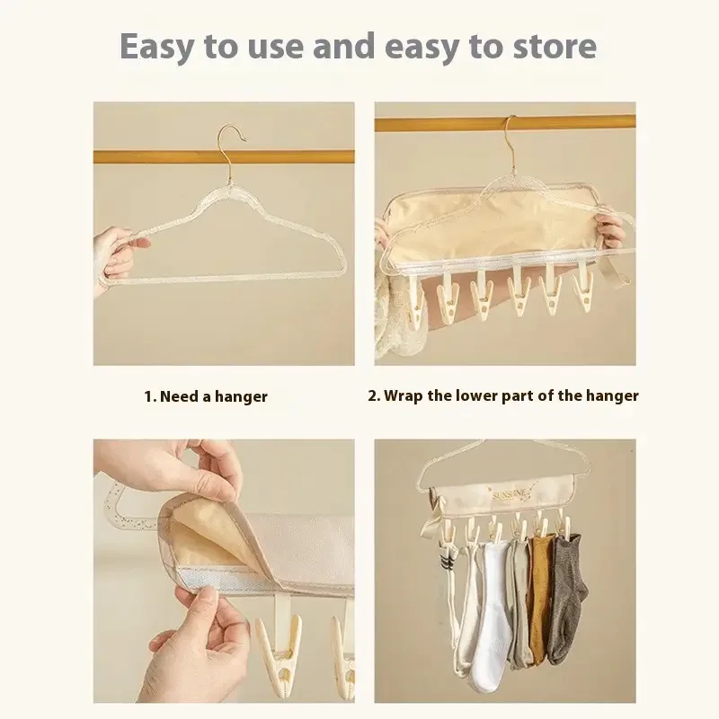 

1pc Multipurpose Metal Clothes Hanger with Removable Clips | Durable Portable Space-Saving Wardrobe Organizer Rack for Dorm