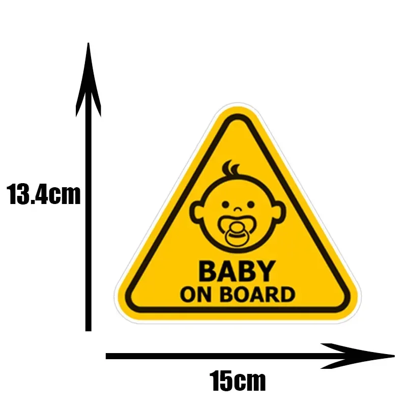 Baby on Board PVC Car Stickers Tuning Cartoon Window PVC Decals Automobiles Decoration Personalized Bomb Ornament 15cm